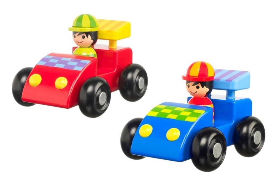 Nursery/Baby Orange Tree Toys | Orange Tree Wooden Racing Car Set