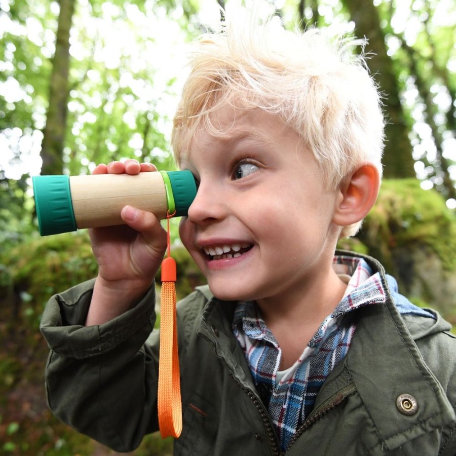 Nursery/Baby Beleduc Toys | Hape Bamboo Adjustable Telescope And Case E5568