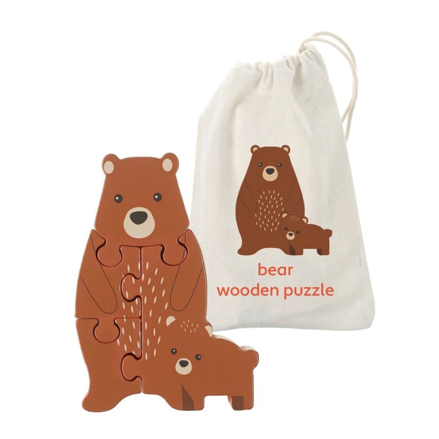 Nursery/Baby Orange Tree Toys | Orange Tree Wooden Bear Puzzle