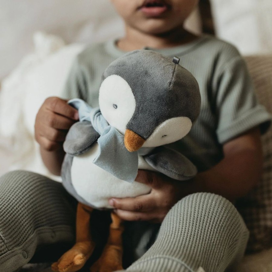 Nursery/Baby Bunnies by the Bay | Bunnies By The Bay Snowcone The Penguin Soft Toy With Scarf