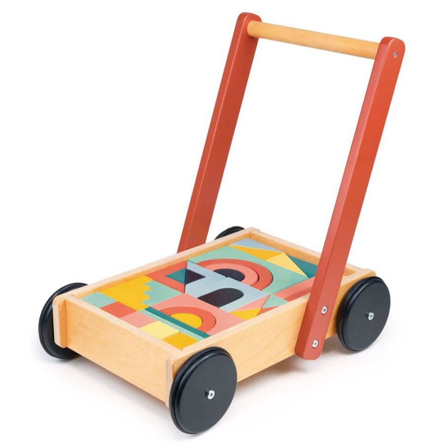 Nursery/Baby Tender Leaf | Tenderleaf Toys Wooden Bambino Block Trolley Mt7306 (Direct Shipping)