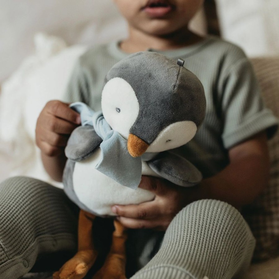 Nursery/Baby Bunnies by the Bay | Bunnies By The Bay Snowcone The Penguin Soft Toy With Scarf