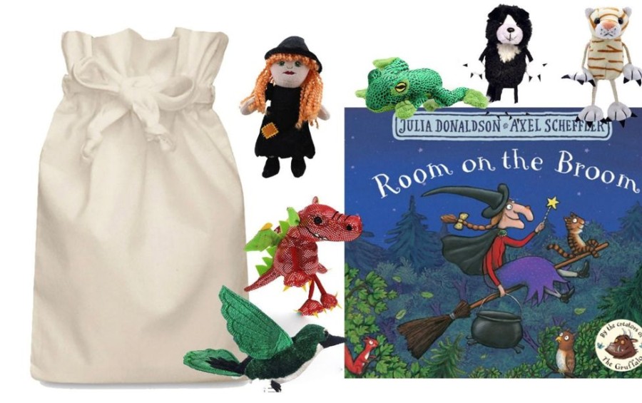 Nursery/Baby Story Sack | Room On The Broom Finger Puppet Story Sack