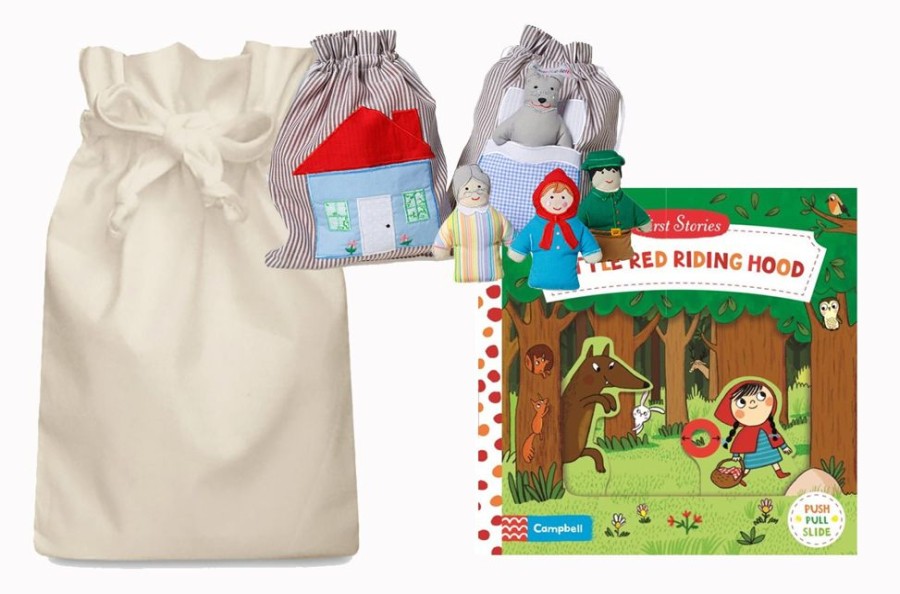 Nursery/Baby Oskar and Ellen | Oskar & Ellen Little Red Riding Hood Story Sack With Finger Puppets