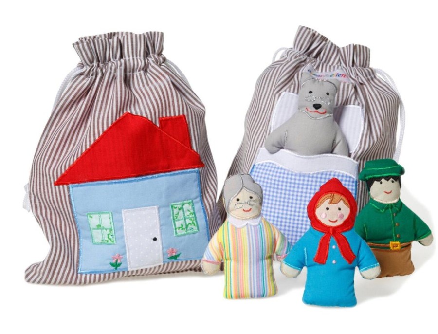 Nursery/Baby Oskar and Ellen | Oskar & Ellen Little Red Riding Hood Story Sack With Finger Puppets