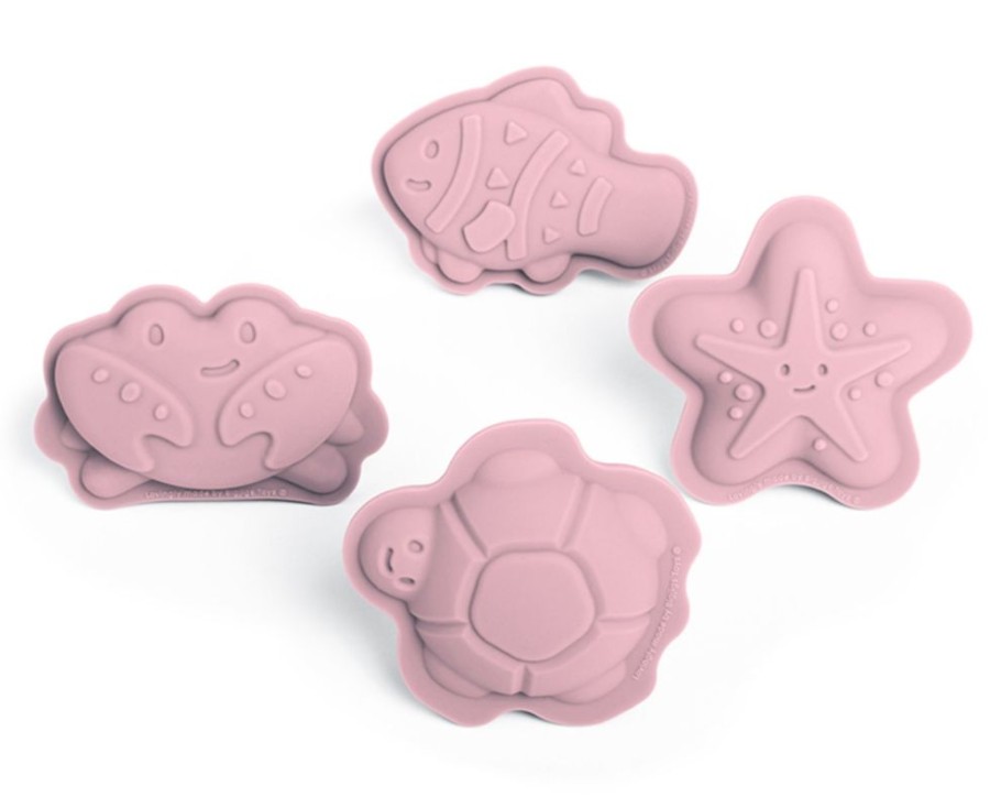 Nursery/Baby Bigjigs | Bigjigs Silicone Sand Moulds Blush Pink