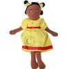 Nursery/Baby The Puppet Company | Puppet Company Girl - Dark Skin Tone, Yellow Dress Finger Puppet