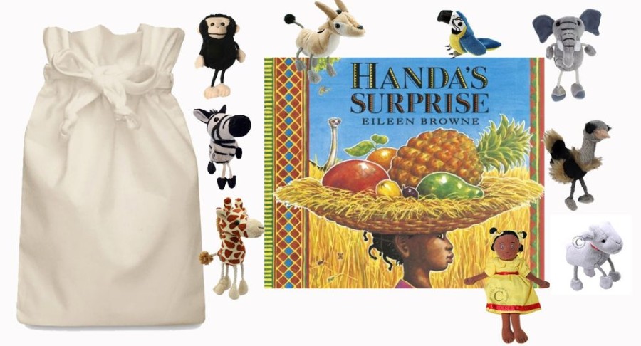 Nursery/Baby Story Sack | Handa'S Surprise Story Sack With Puppet Company Finger Puppets