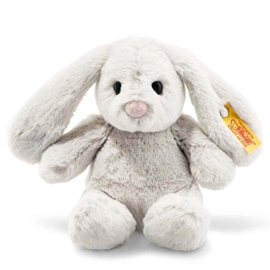 Nursery/Baby Steiff | Steiff Small Grey Hoppie Rabbit Soft Toy (18Cm)