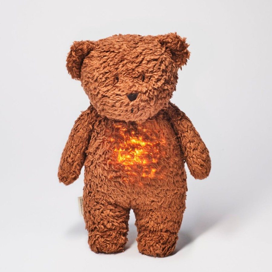 Nursery/Baby Moonie | Caramel Organic Humming Bear With Night Light