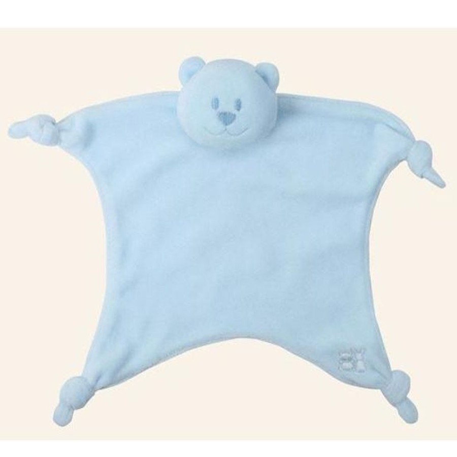 Nursery/Baby Emile et Rose | Blue Velour Bear Comforter