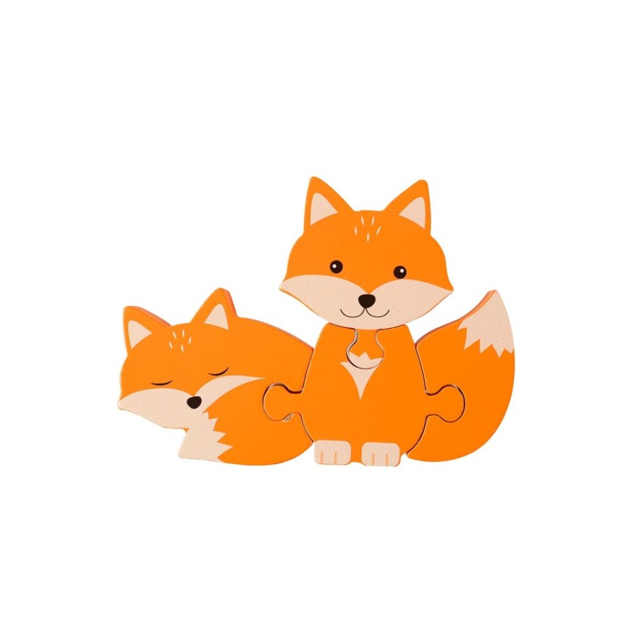 Nursery/Baby Orange Tree Toys | Orange Tree Wooden Fox Puzzle