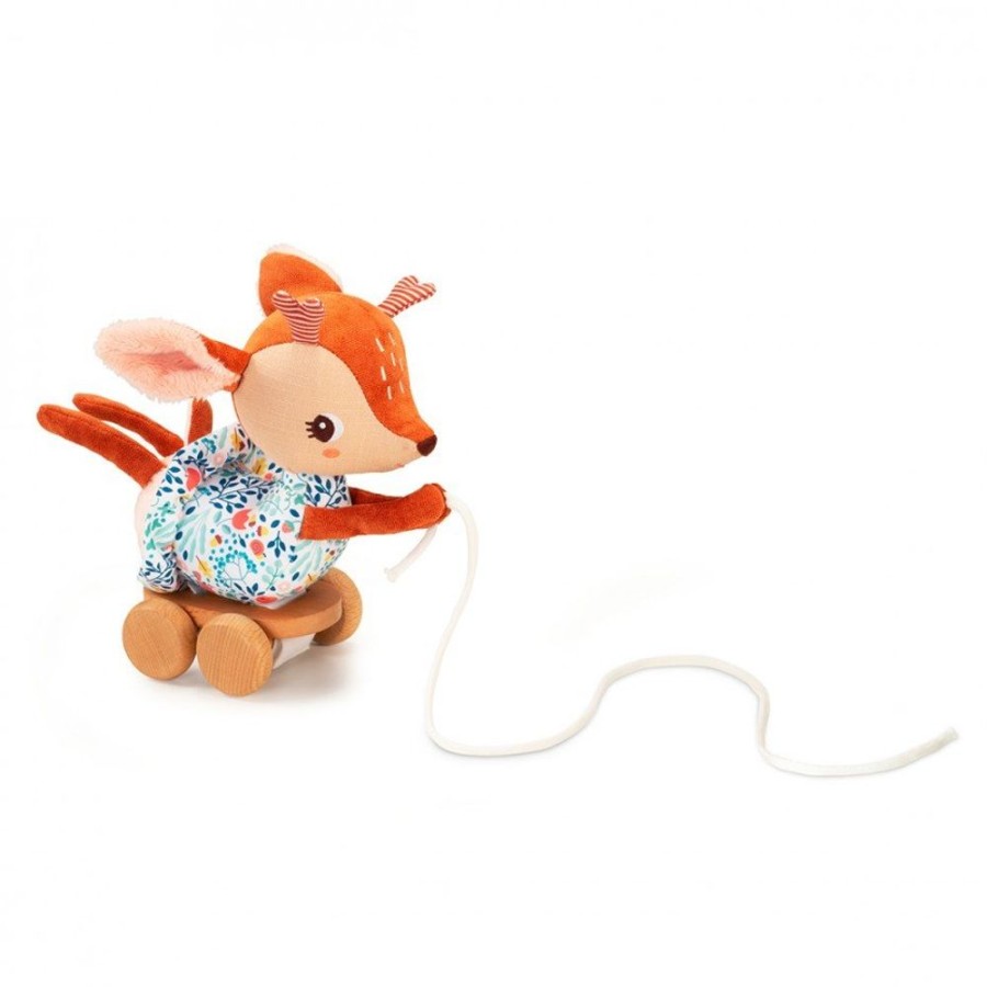 Nursery/Baby Lilliputiens | Lilliputiens Pull Along Cuddle Deer Stella 83328