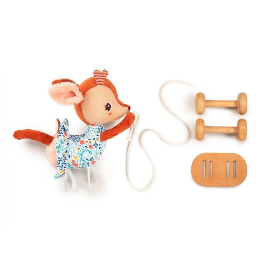 Nursery/Baby Lilliputiens | Lilliputiens Pull Along Cuddle Deer Stella 83328